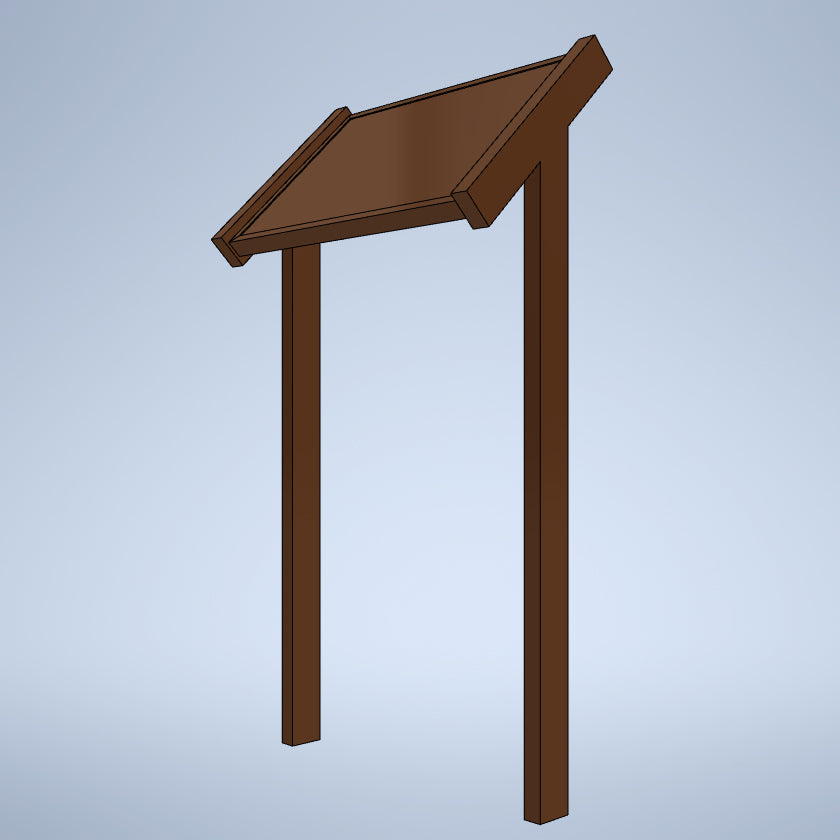 Angled Wayside Exhibit Mount (Aluminum/Steel)