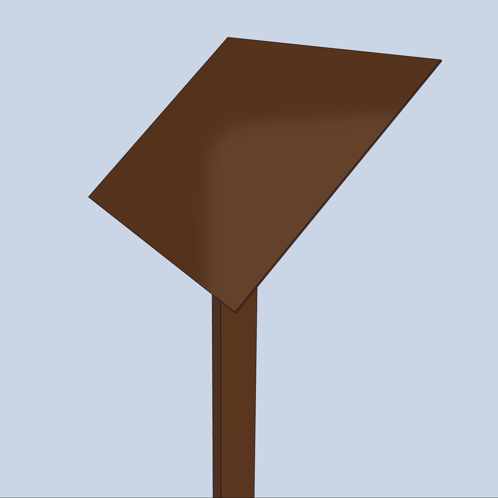Pedestal 1 Wayside Exhibit Mount (Aluminum/Steel)