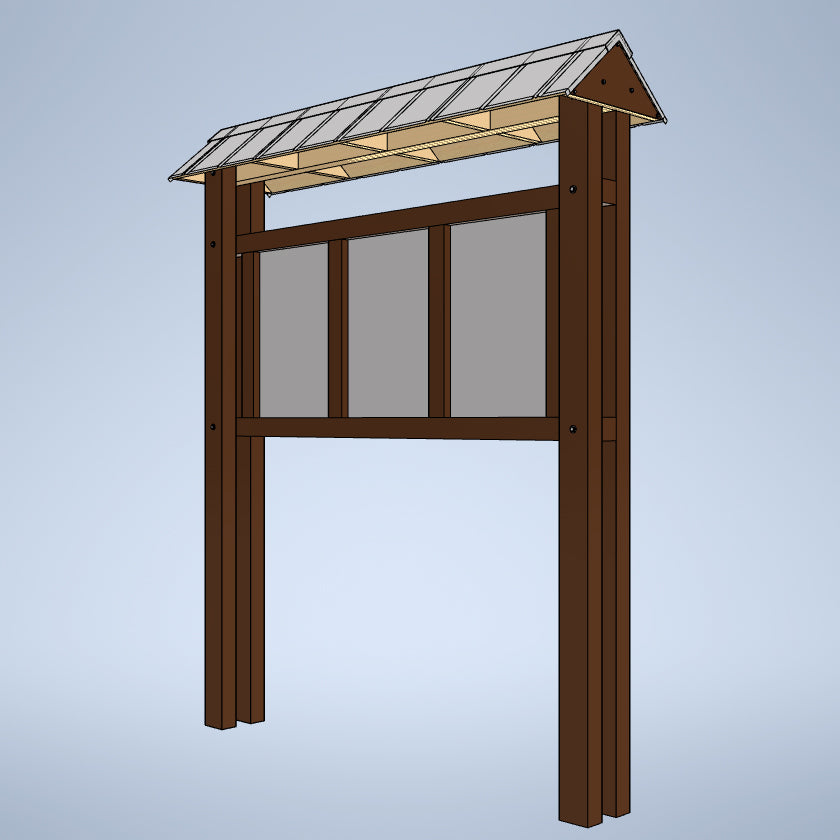 Three-Panel Kiosk (Aluminum)