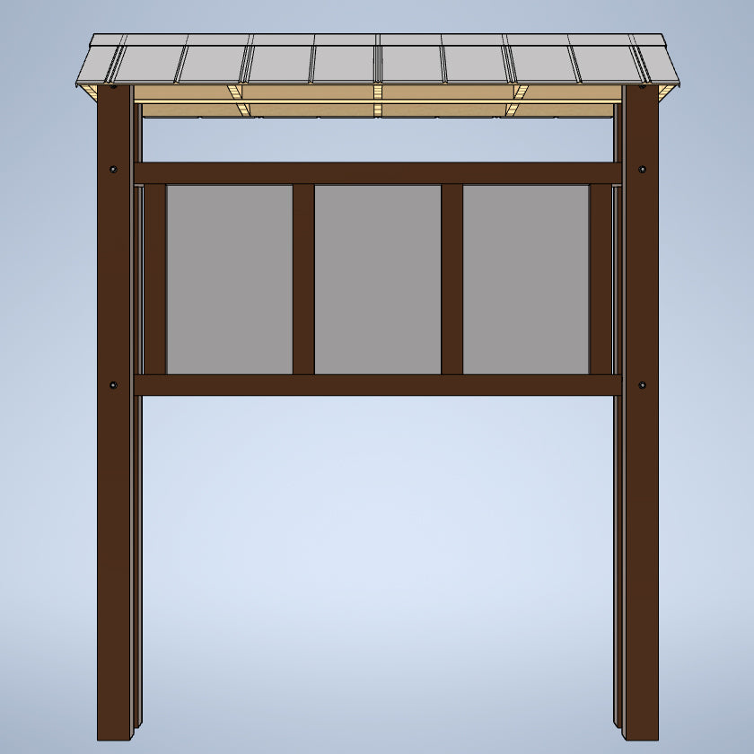 Three-Panel Kiosk (Aluminum)