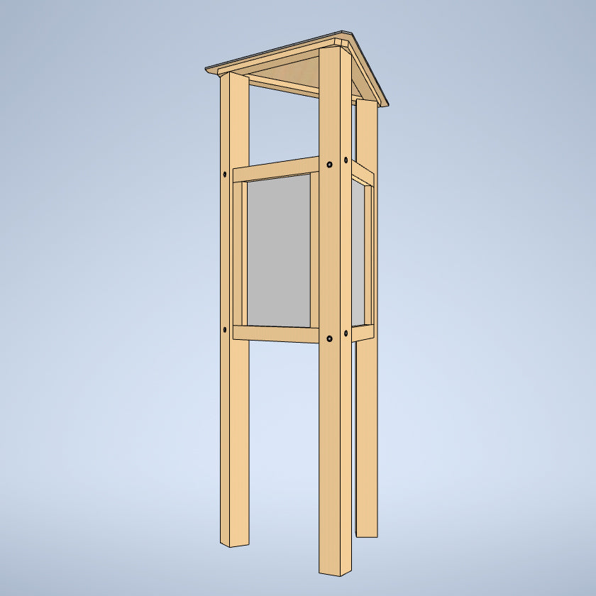 Triangular Kiosk (Wood)