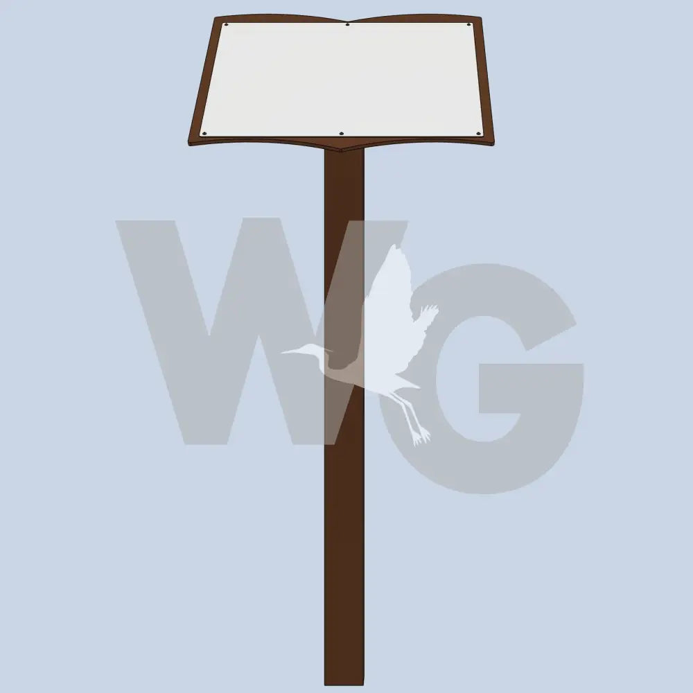 Book Pedestal Wayside Exhibit Mount