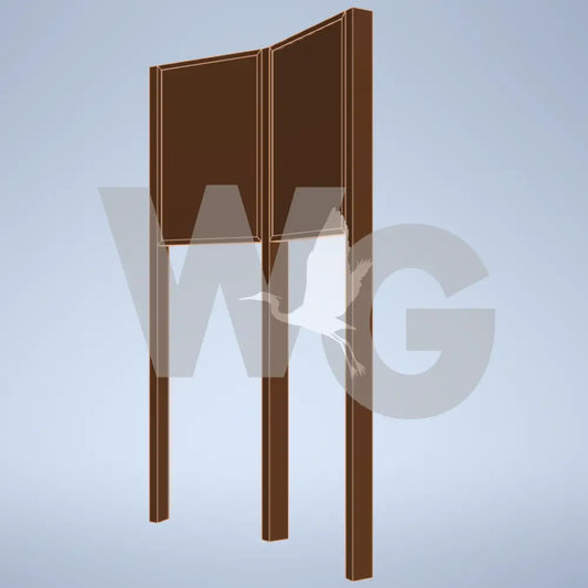 Double Upright Offset Wayside Exhibit Mount (Aluminum/Steel)