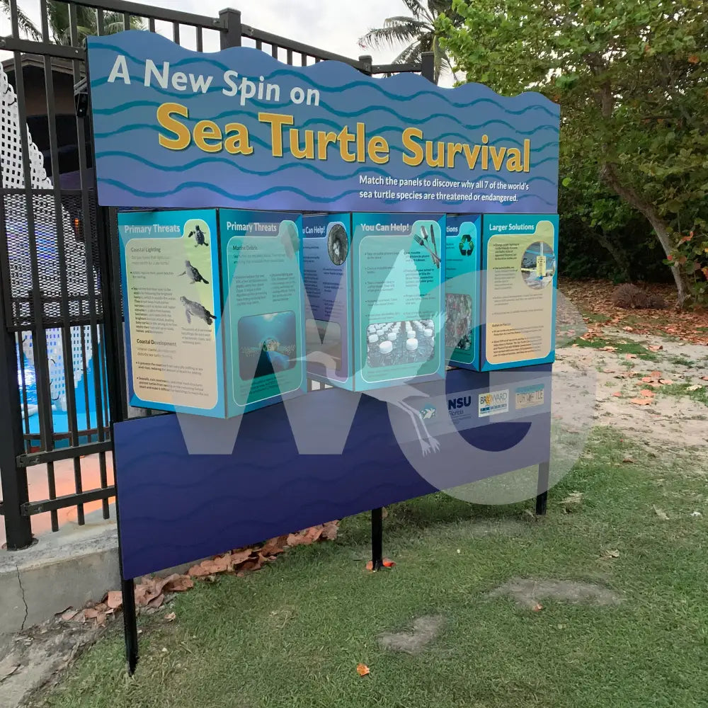 Outdoor Spin Cube Exhibit