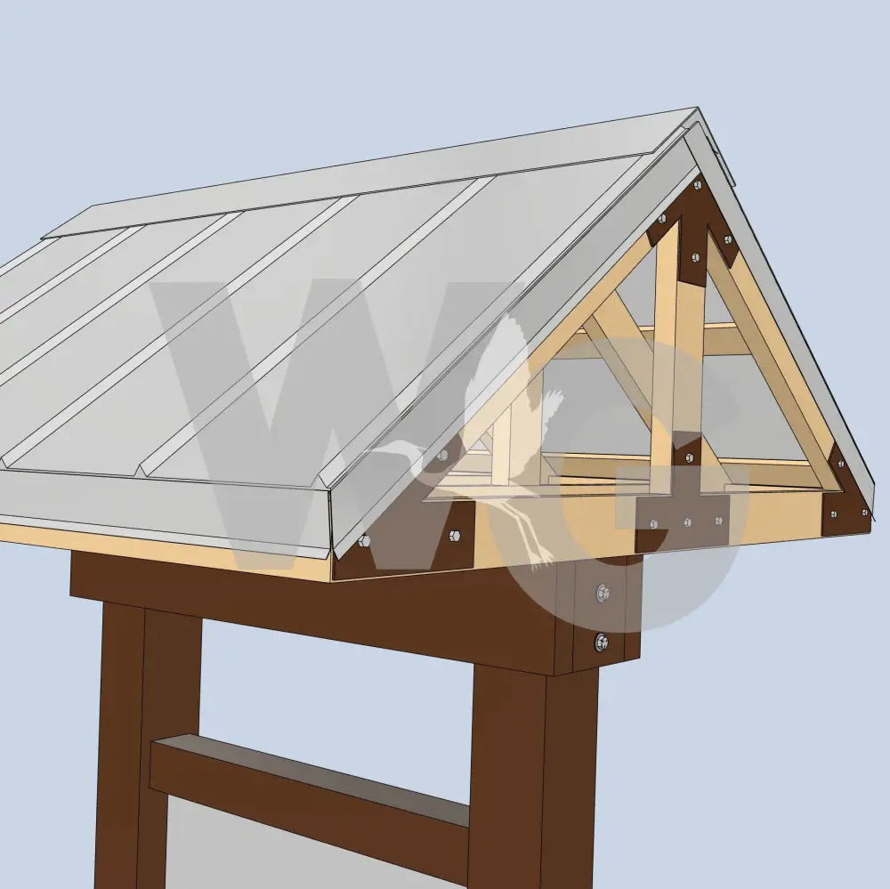 Sheltered Gable Kiosk 2 (Aluminum/Steel)