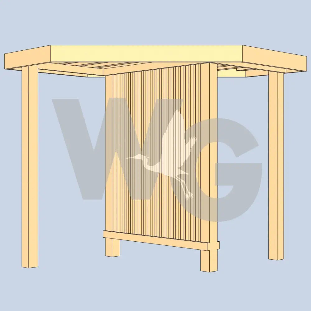 SlatWall Kiosk 2 (Wood/Recycled Lumber)