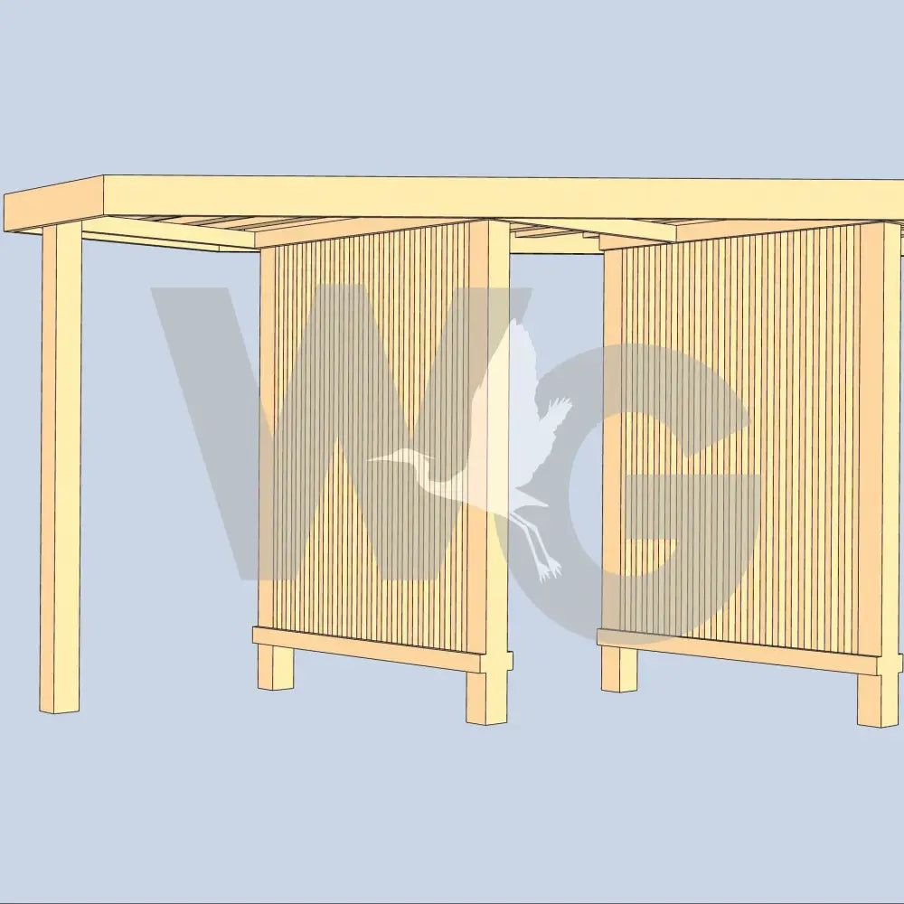 SlatWall Kiosk 4 (Wood/Recycled Lumber)