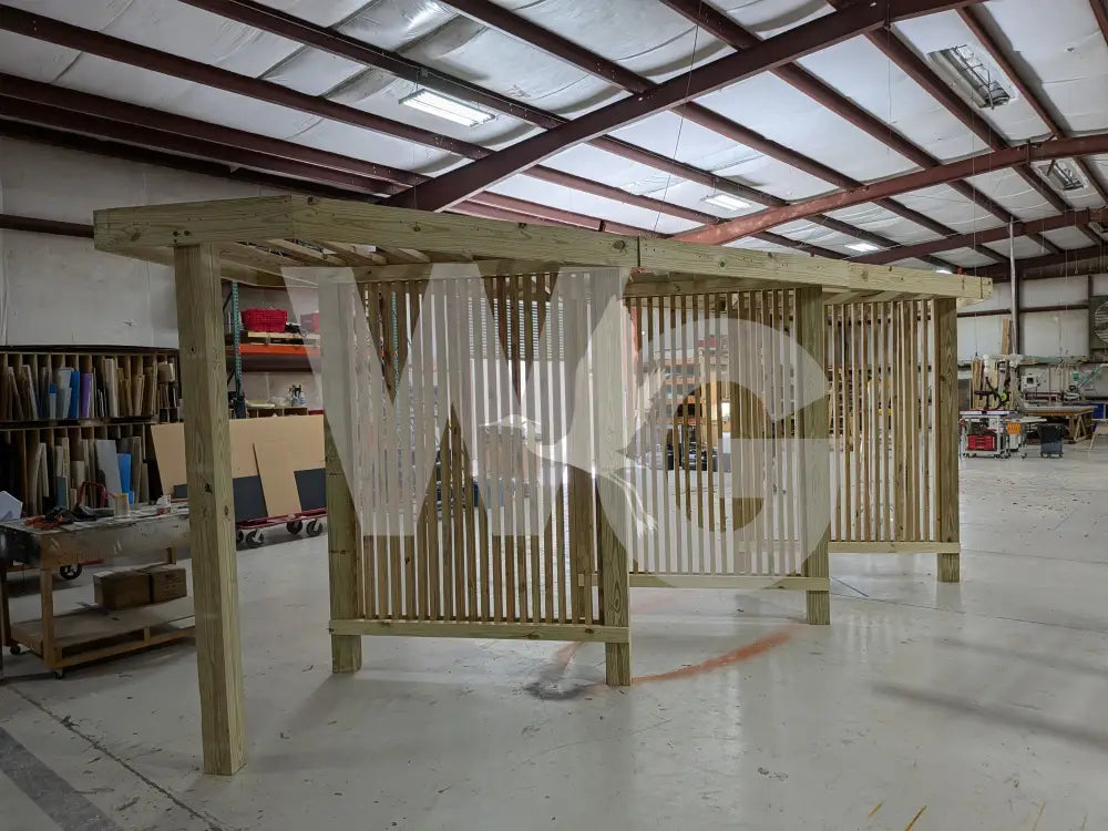 SlatWall Kiosk 6 (Wood/Recycled Lumber)