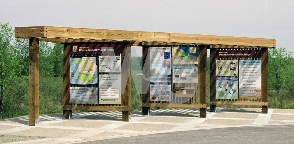 SlatWall Kiosk 6 (Wood/Recycled Lumber)