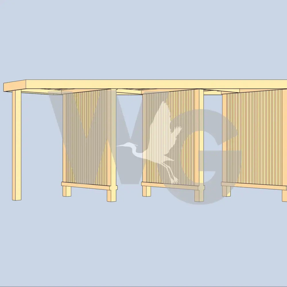 SlatWall Kiosk 6 (Wood/Recycled Lumber)