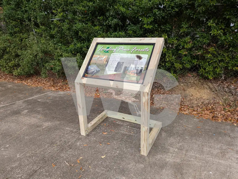 Sled Wayside Exhibit Mount (Wood/Recycled Lumber)