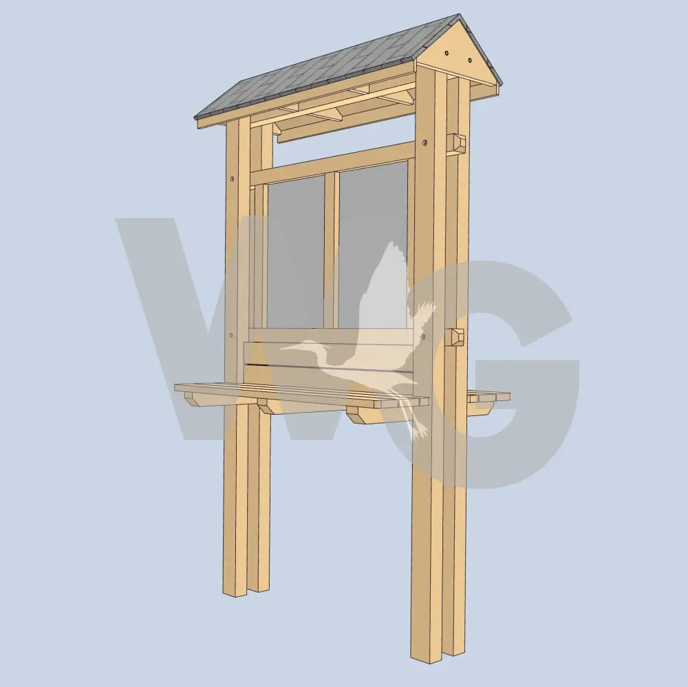 Trailhead Bench Kiosk 4 (Wood/Recycled Lumber)