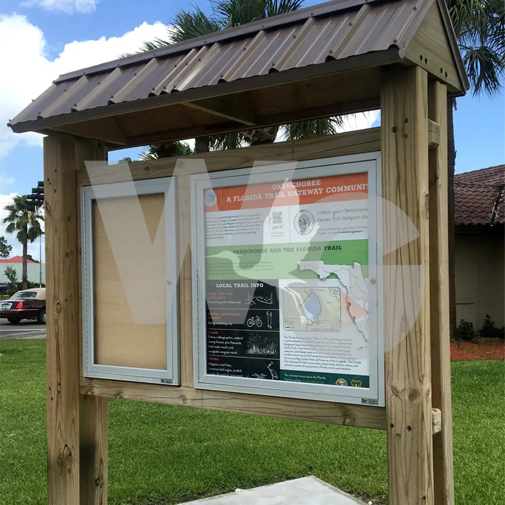 Trailhead Kiosk 3 (Wood/Recycled Lumber)
