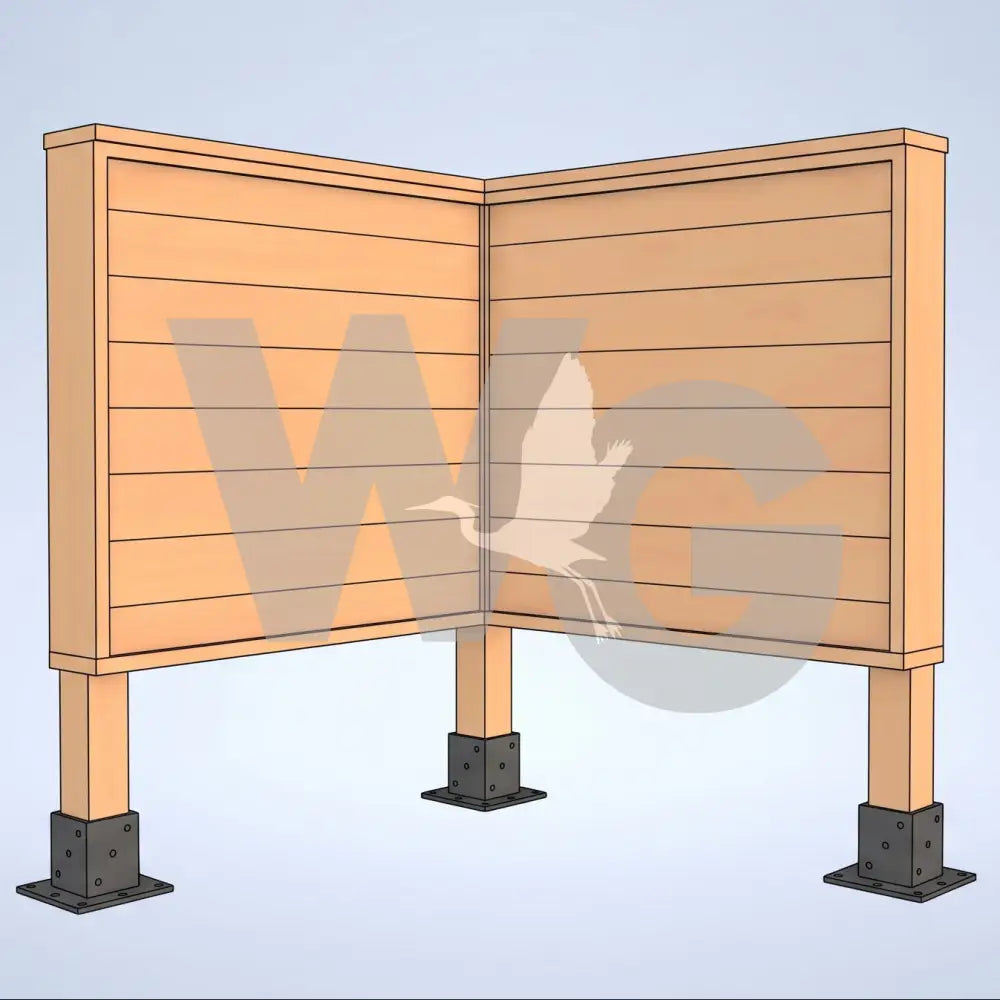 Wall Kiosk 3 Offset (Wood/Recycled Lumber)