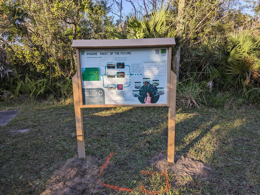 Installing Recycled Plastic Lumber Kiosks and Mounts at the SWA Greenway Trail System