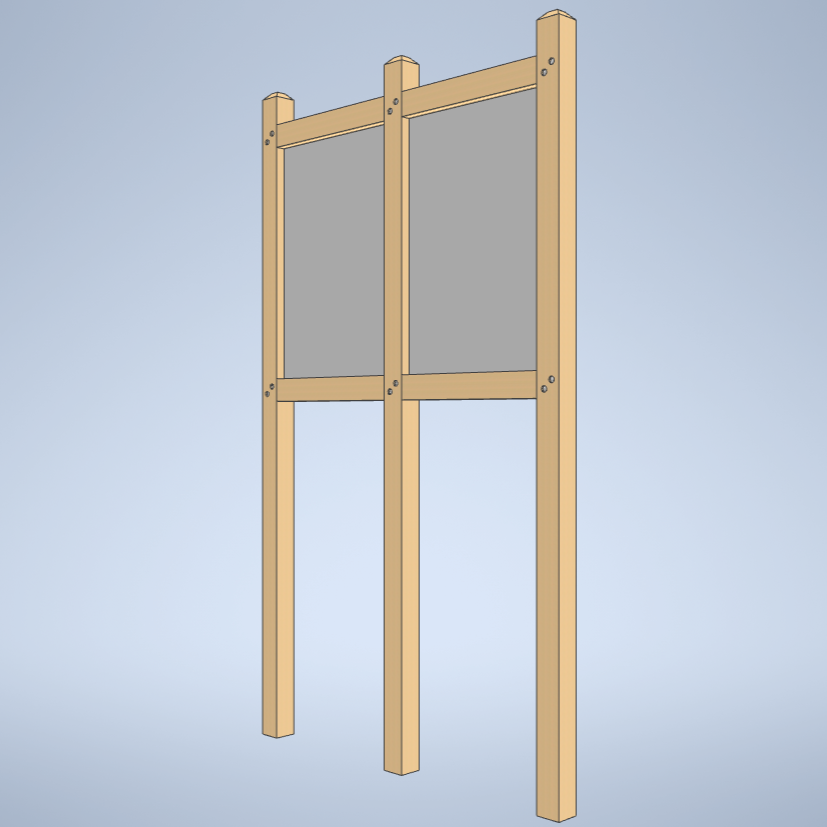 Double Upright Mounts (Wood)