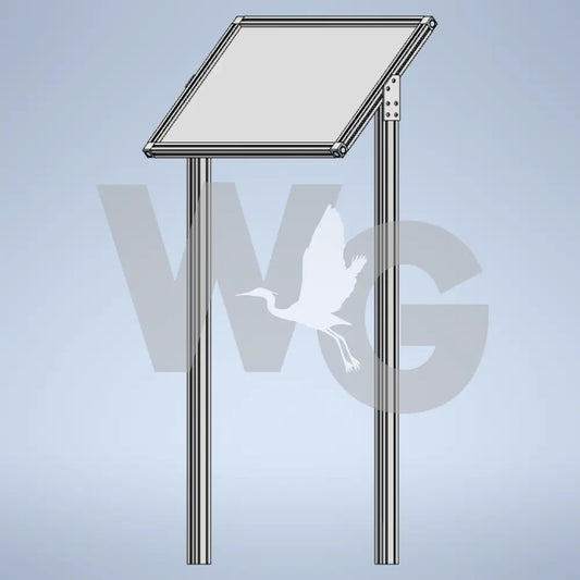 Angled Wayside Exhibit Mount (Aluminum Extrusion)