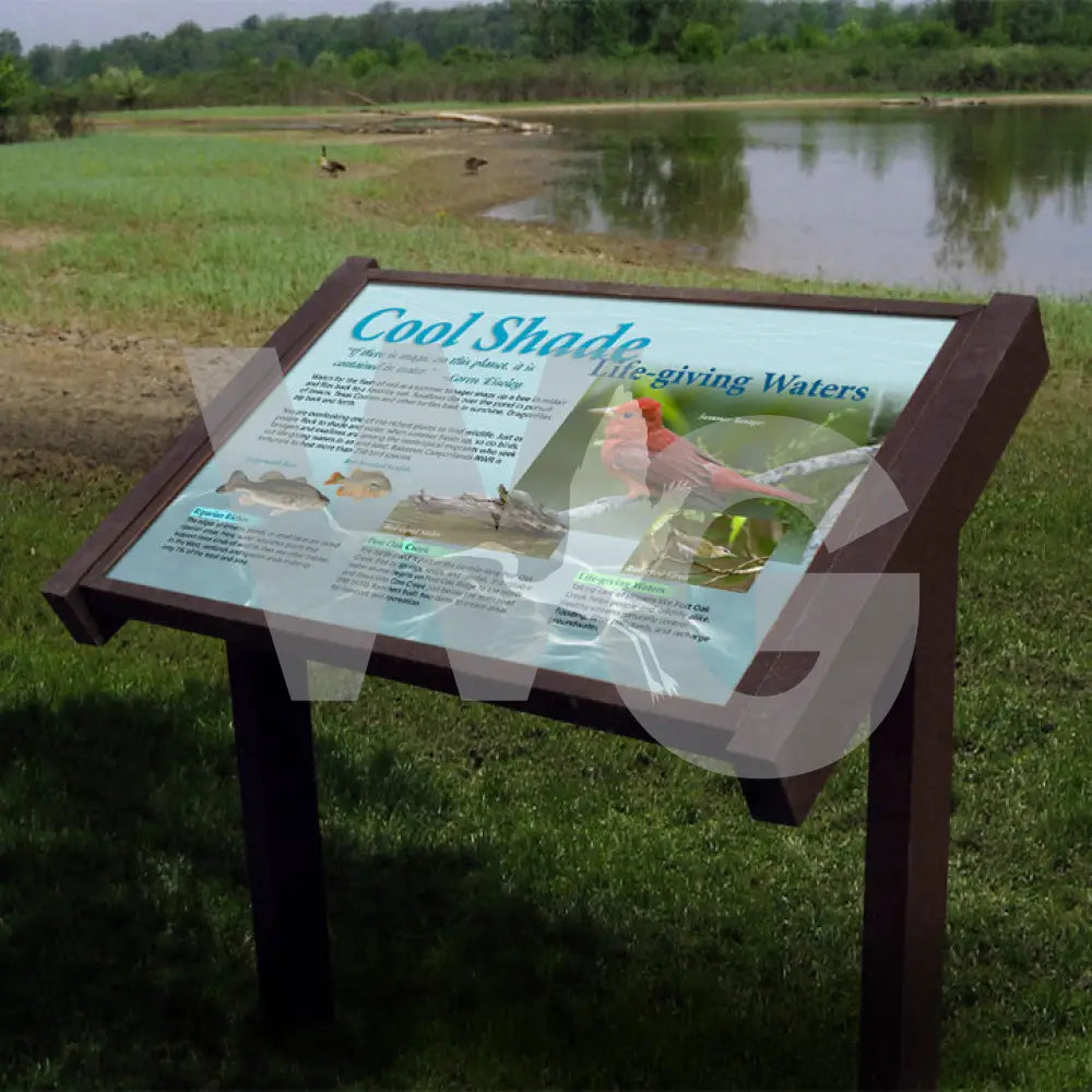 Angled Wayside Exhibit Mount (Aluminum/Steel)