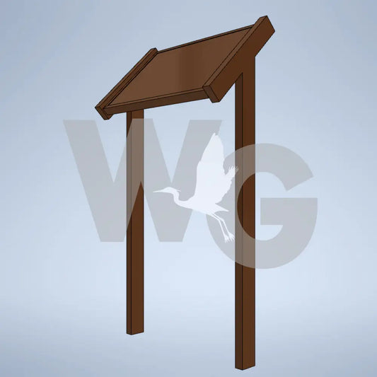 Angled Wayside Exhibit Mount (Aluminum/Steel)
