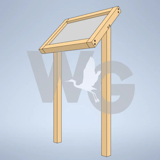 Angled Wayside Exhibit Mount (Wood/Recycled Lumber) 3’ x 2’ Horizontal