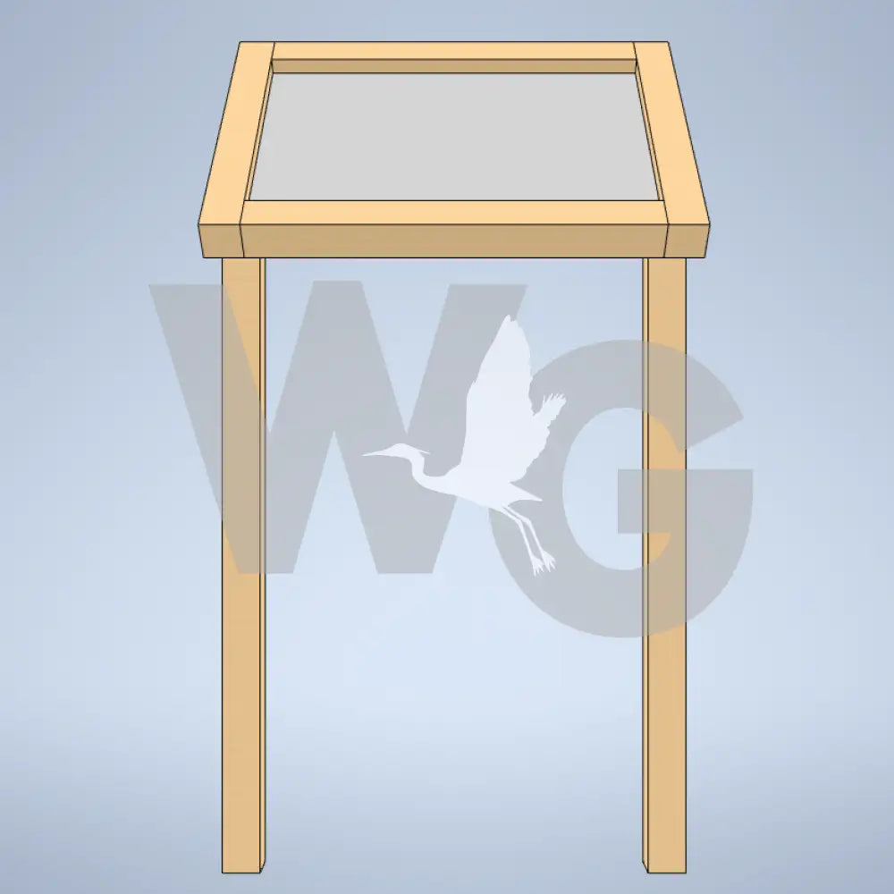 Angled Wayside Exhibit Mount (Wood/Recycled Lumber) 3’ x 2’ Horizontal