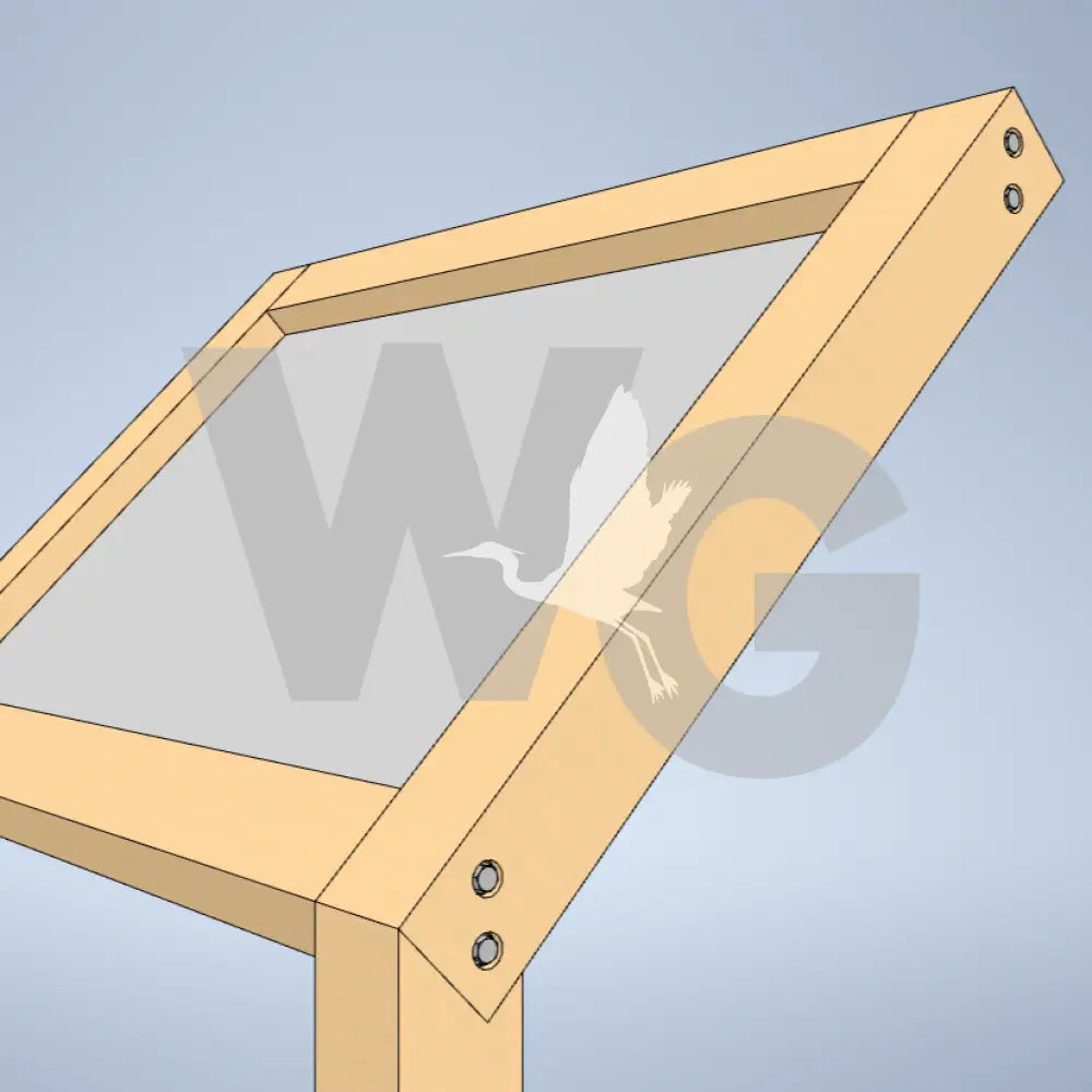 Cantilevered Wayside Exhibit Mount (Wood/Recycled Lumber) 3’ x 2’ Horizontal