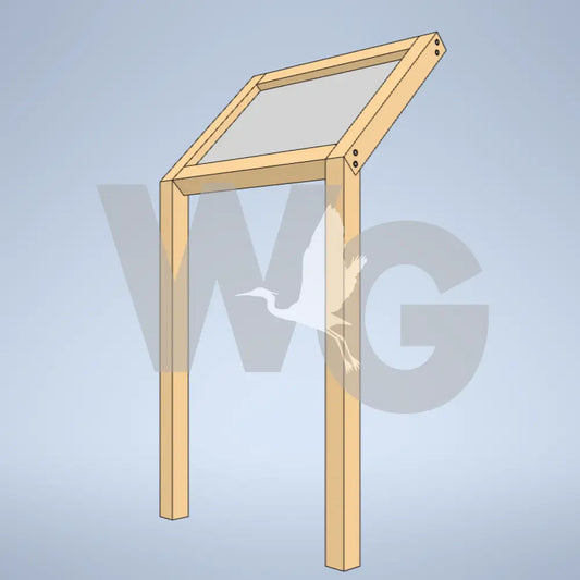 Cantilevered Wayside Exhibit Mount (Wood/Recycled Lumber) 3’ x 2’ Horizontal