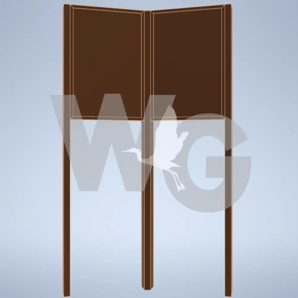 Double Upright Offset Wayside Exhibit Mount (Aluminum/Steel)