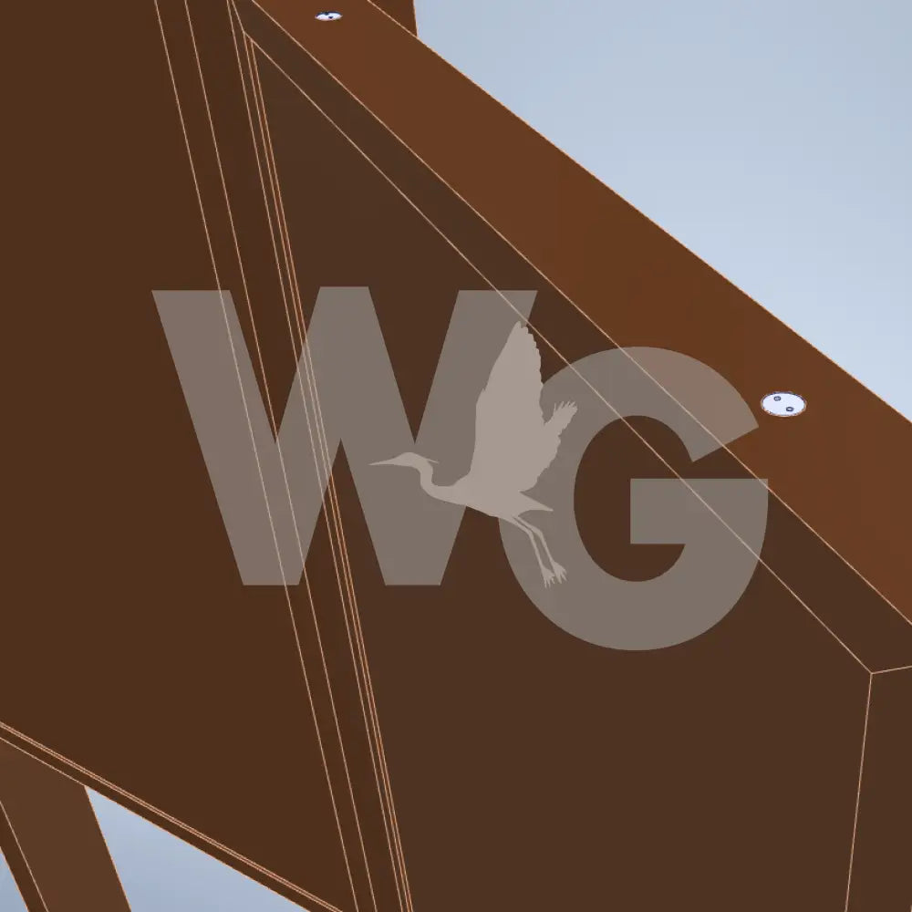 Double Upright Offset Wayside Exhibit Mount (Aluminum/Steel)