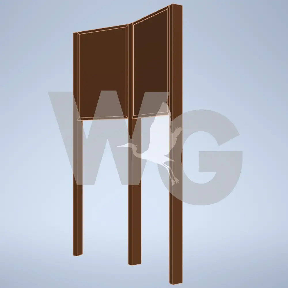 Double Upright Offset Wayside Exhibit Mount (Aluminum/Steel)