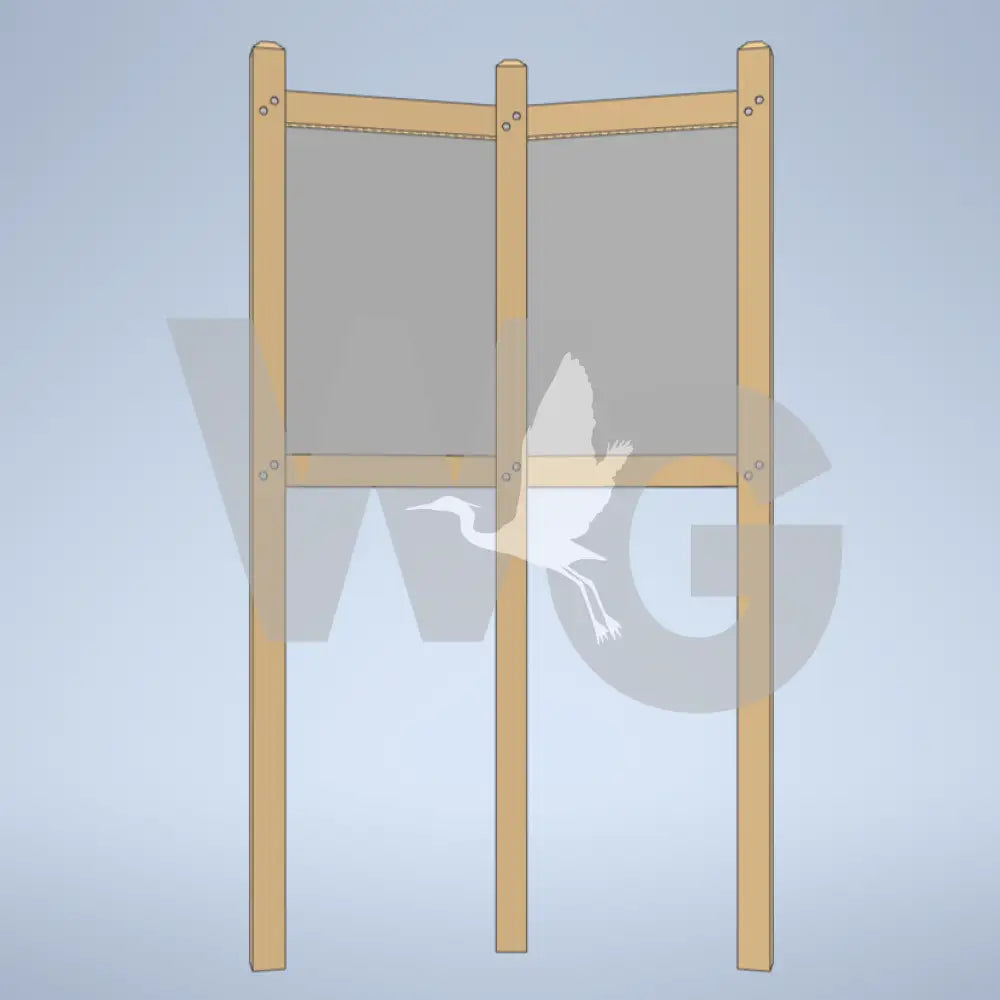 Double Upright Offset Wayside Exhibit Mount (Wood/Recycled Lumber)