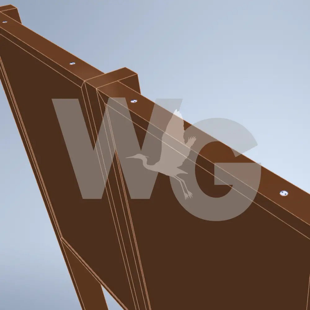 Double Upright Wayside Exhibit Mount (Aluminum/Steel)
