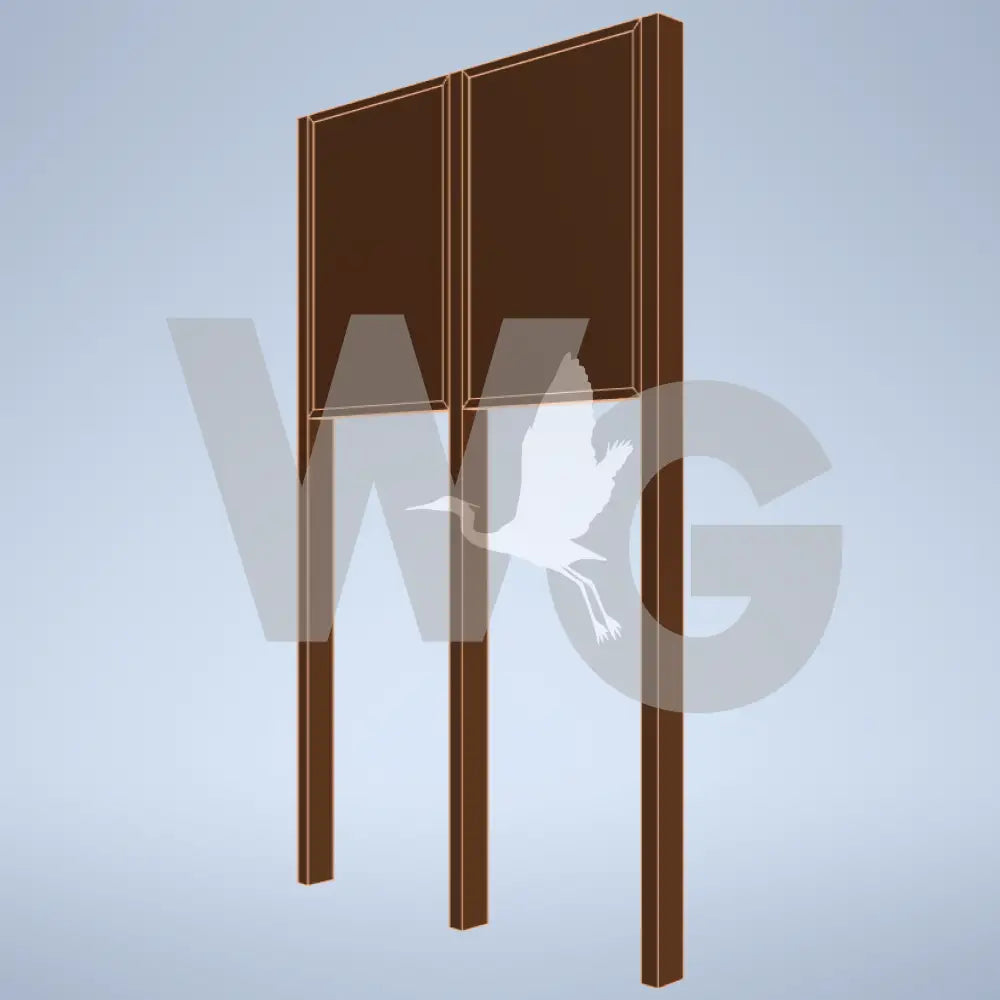 Double Upright Wayside Exhibit Mount (Aluminum/Steel)