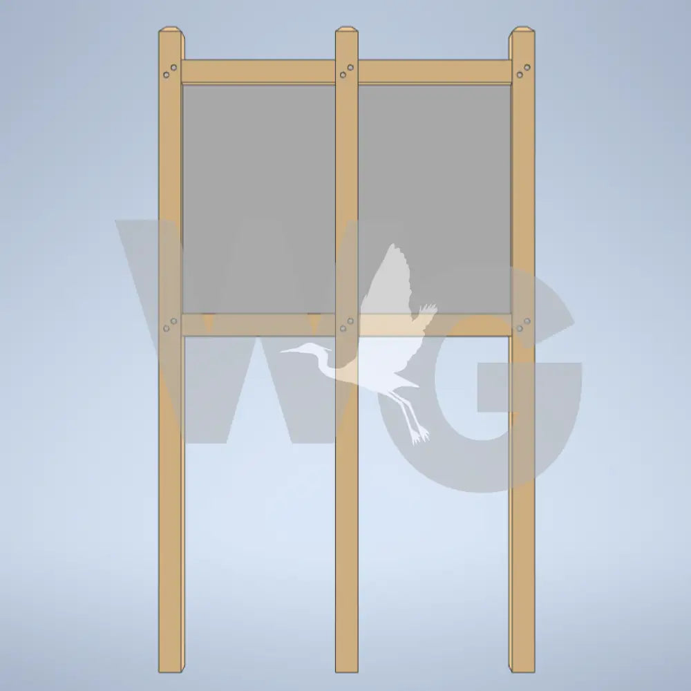 Double Upright Wayside Exhibit Mount (Wood/Recycled Lumber)