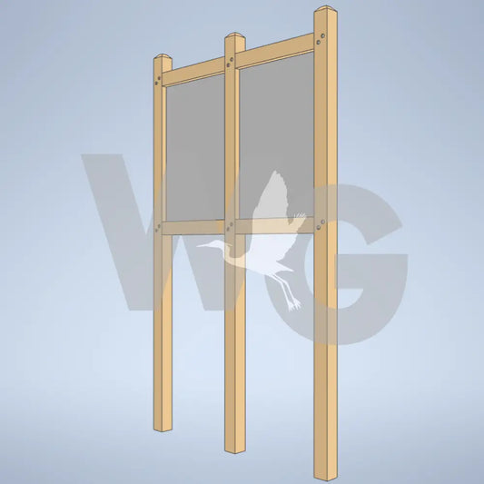 Double Upright Wayside Exhibit Mount (Wood/Recycled Lumber)