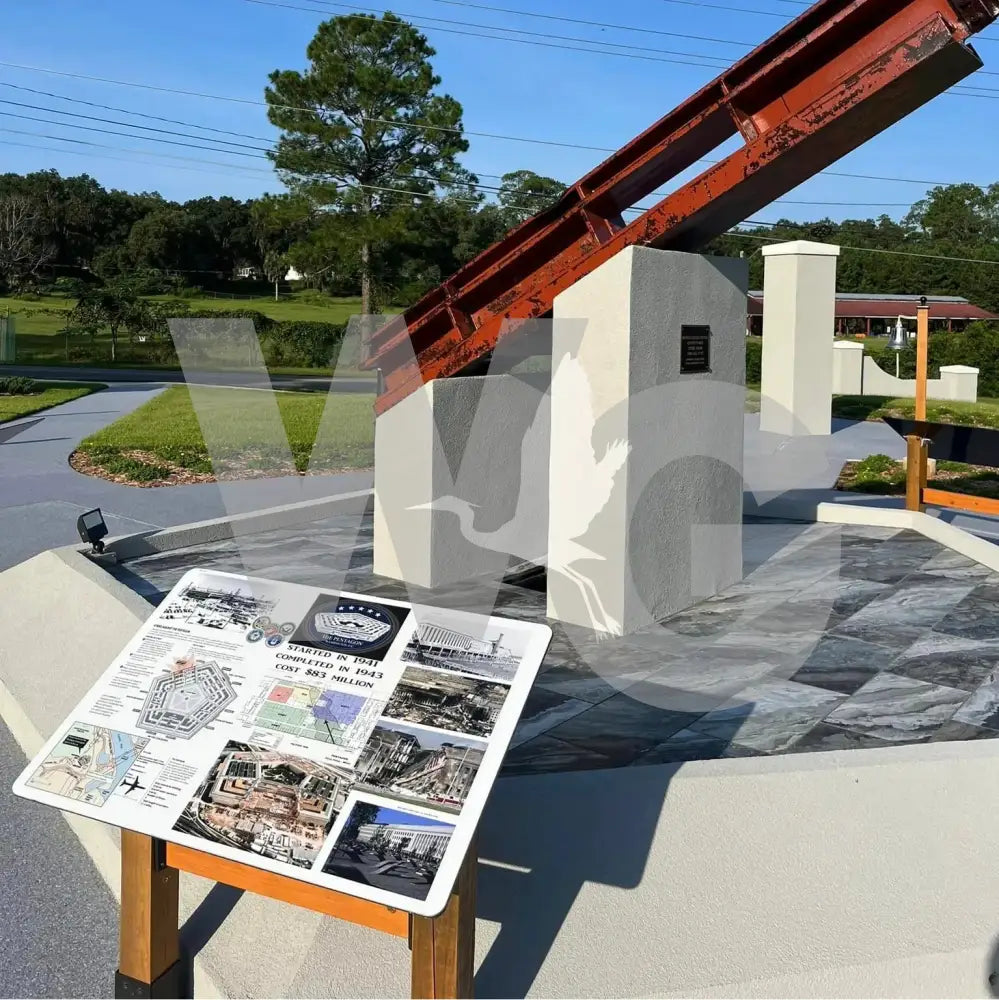 Frameless Pedestal 2 Wayside Exhibit Mount (Wood/Recycled Lumber)