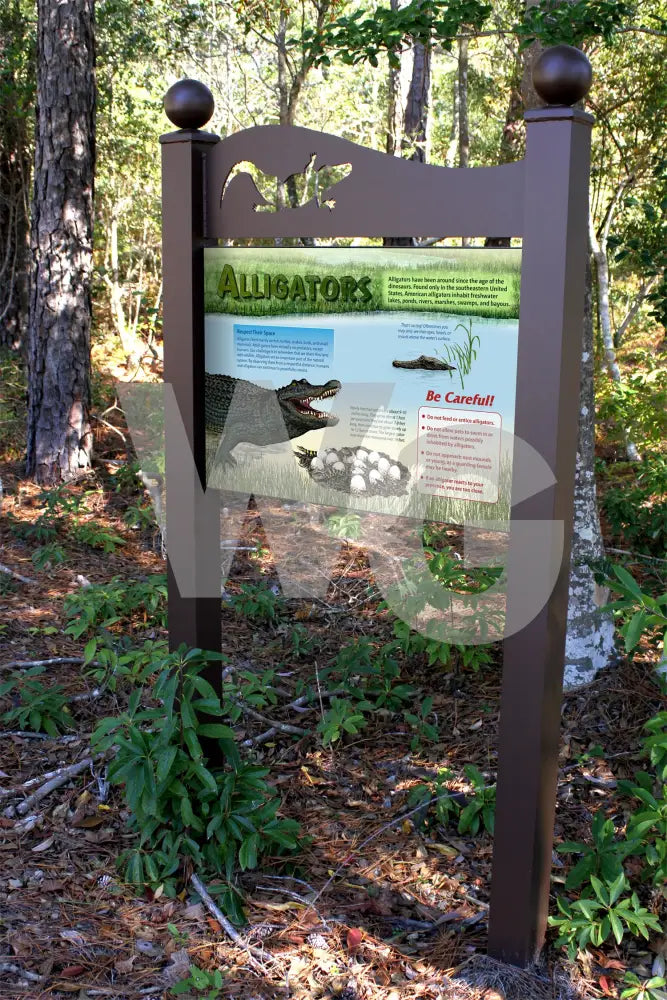 Frameless Upright Wayside Exhibit Mount (Aluminum/Steel)