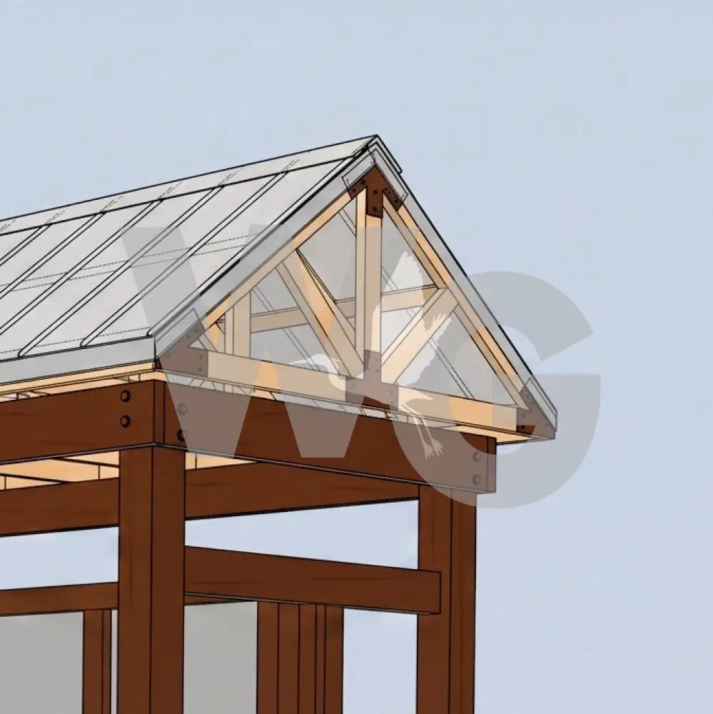 Sheltered Gable Kiosk 3 (Aluminum/Steel)