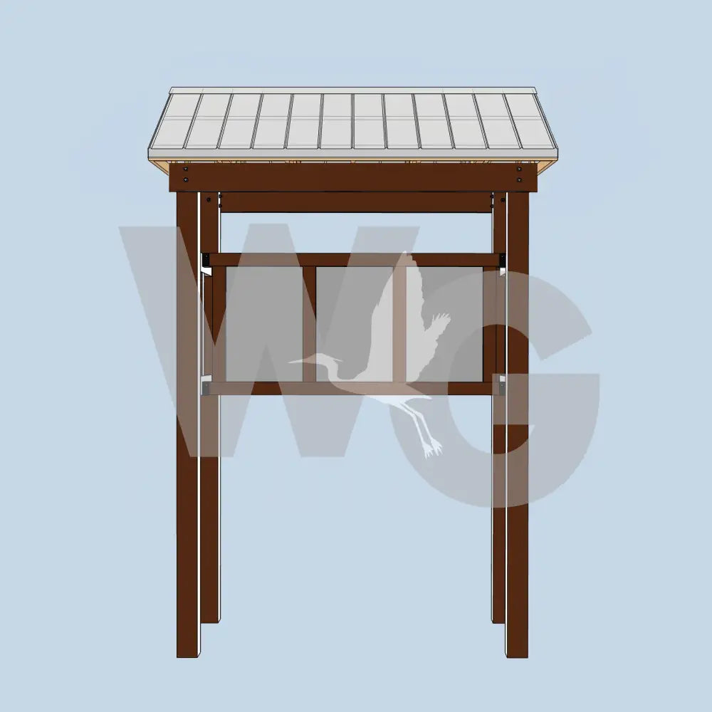 Sheltered Gable Kiosk 3 (Aluminum/Steel)
