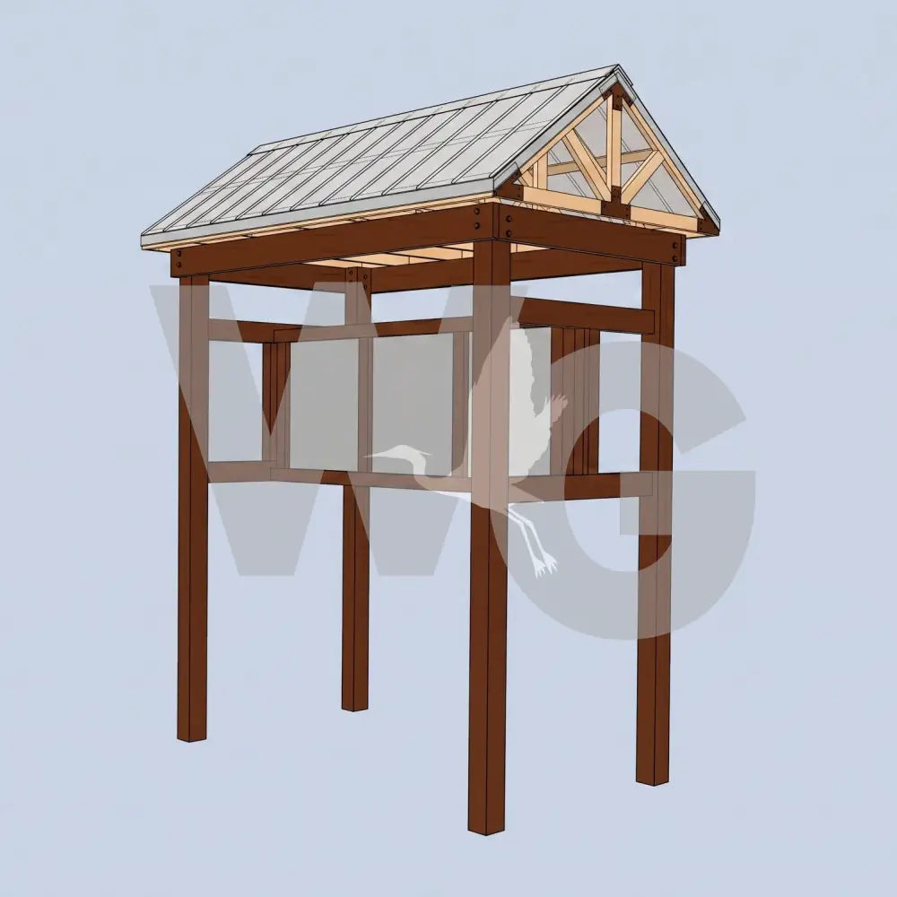 Sheltered Gable Kiosk 3 (Aluminum/Steel)