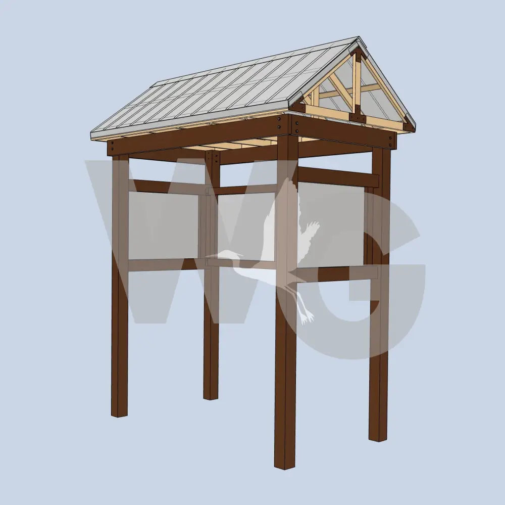 Sheltered Gable Kiosk 8 (Aluminum/Steel)