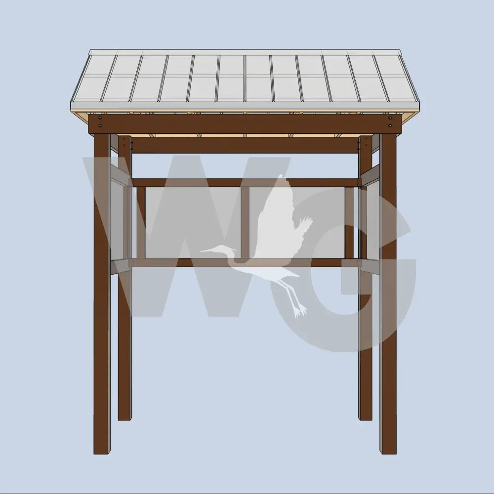 Sheltered Gable Kiosk 4 (Aluminum/Steel)