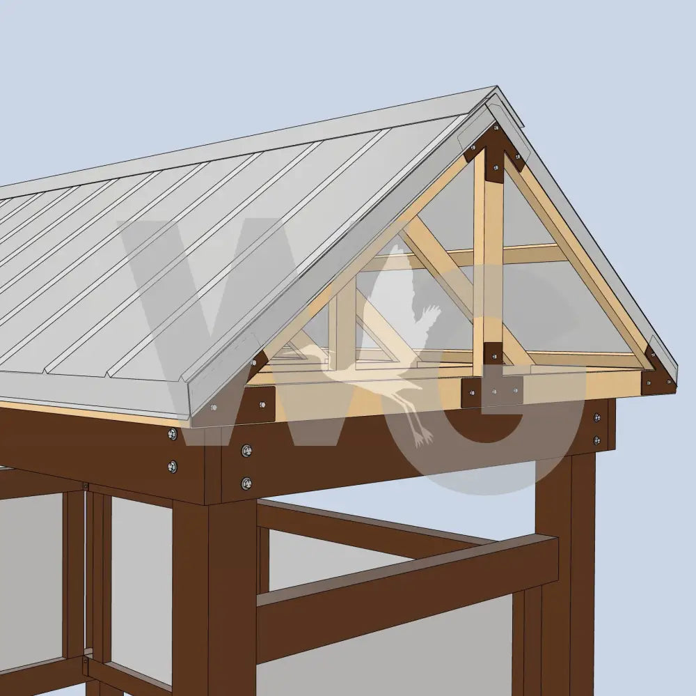 Sheltered Gable Kiosk 4 (Aluminum/Steel)