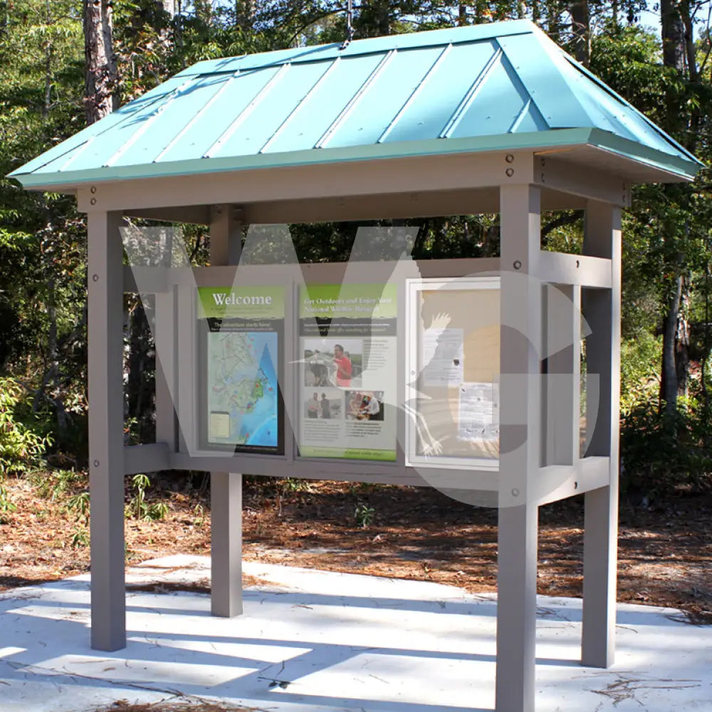 Sheltered Kiosk 3 (Wood/Recycled Lumber)