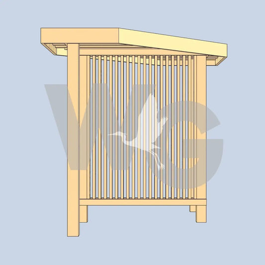 SlatWall Kiosk 2 (Wood/Recycled Lumber)