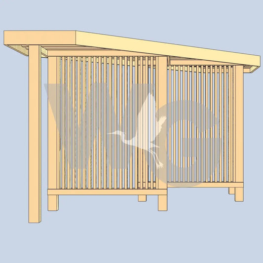 SlatWall Kiosk 4 (Wood/Recycled Lumber)