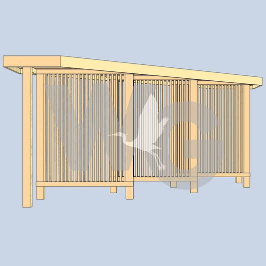 Slat Kiosk (Wood/ Recycled Lumber)