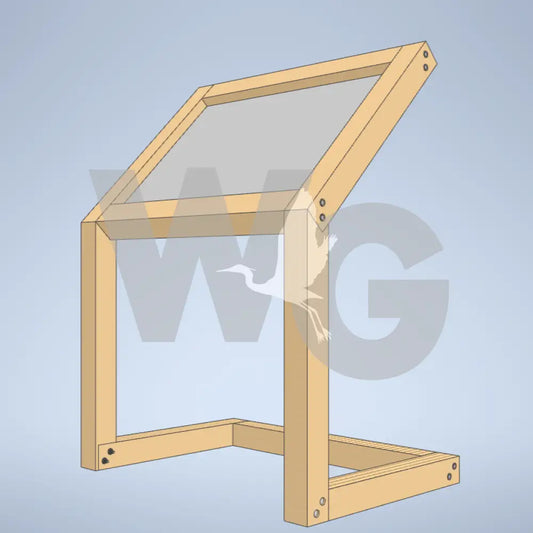 Sled Wayside Exhibit Mount (Wood/Recycled Lumber) 3’ x 2’ Horizontal