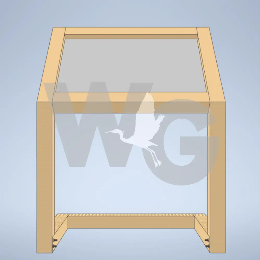 Sled Wayside Exhibit Mount (Wood/Recycled Lumber) 3’ x 2’ Horizontal