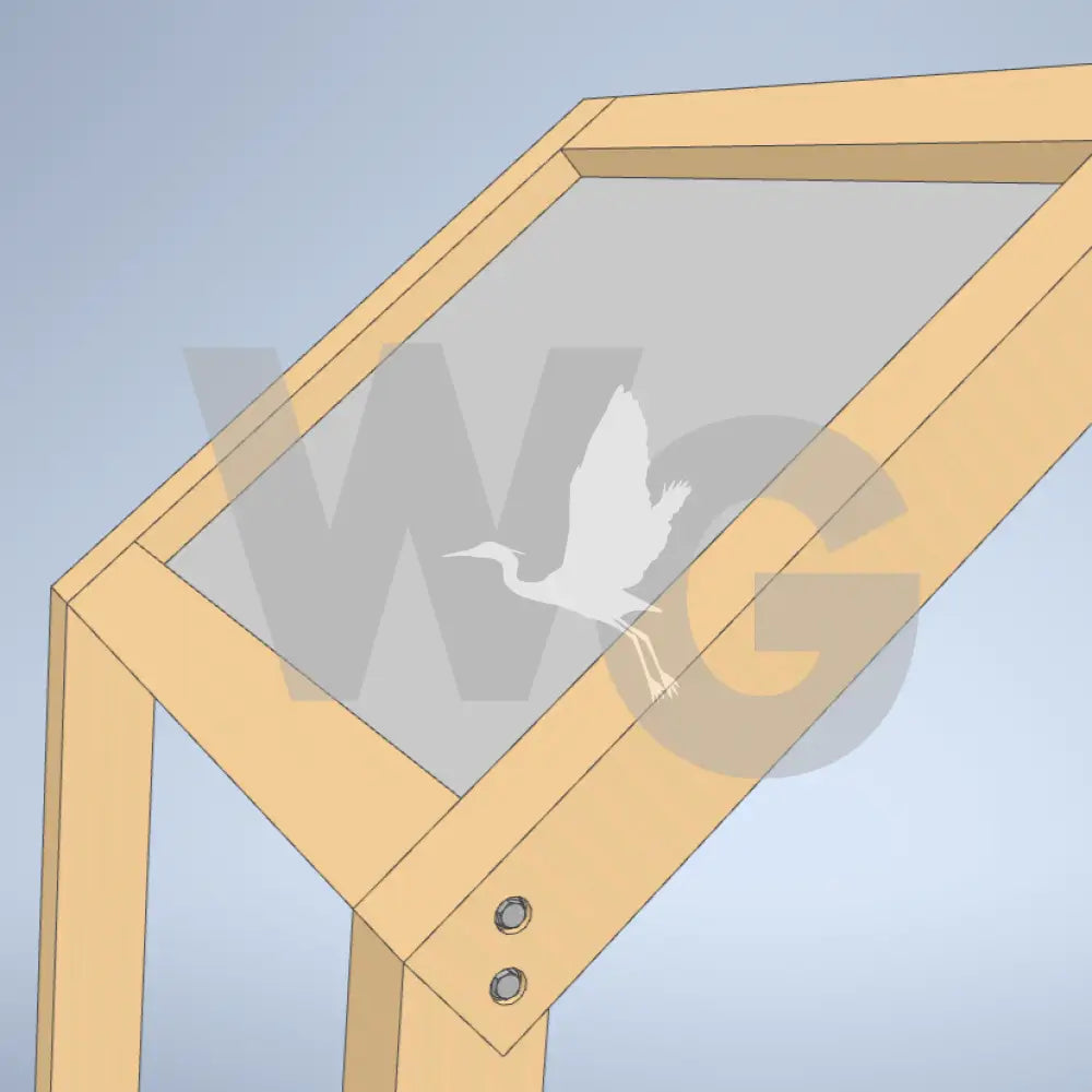 Sled Wayside Exhibit Mount (Wood/Recycled Lumber) 3’ x 2’ Horizontal